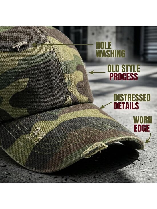 〽️Women Criss Camo High Ponytail Baseball Cap Trucker Bad Hair Day Adjustable main image 7